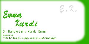 emma kurdi business card